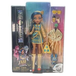 Monster High Cleo De Nile G3 Fashion Doll With Pet & Accessories Tut 2022 NWT